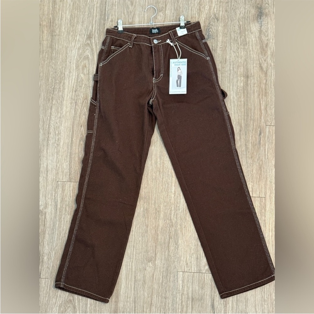 Women's Brown Cargo Jeans